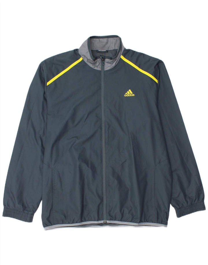 Adidas muška gornja jakna trenirke, veliki sivi poliester