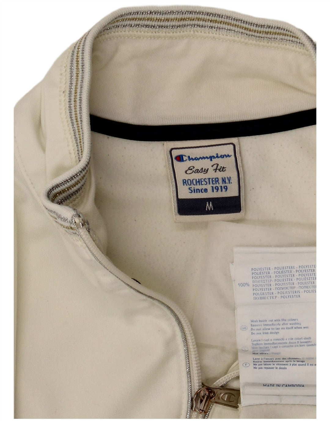 Champion ženska gornja jakna trenirke Easy Fit UK 14 Medium Off White