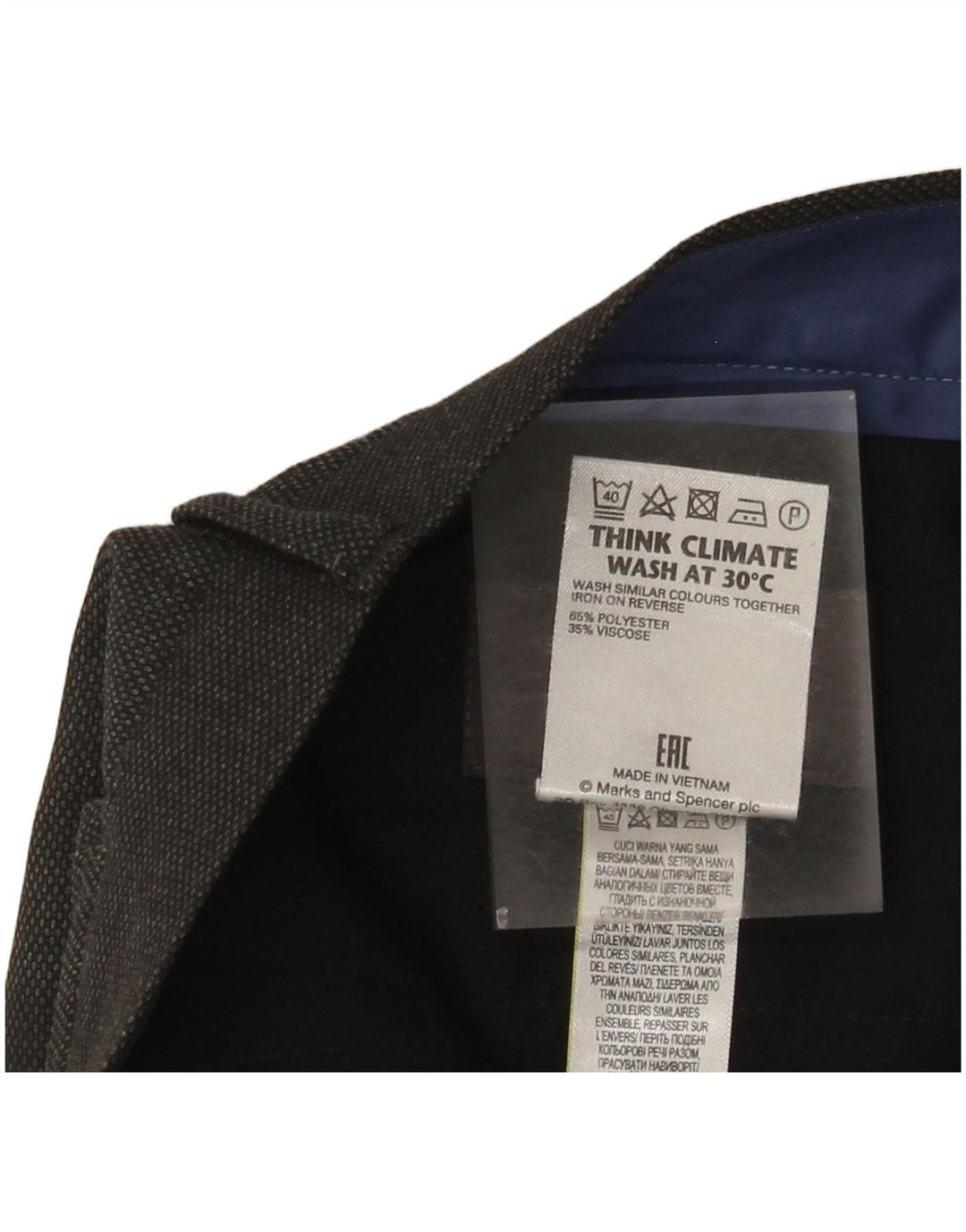 Marks & Spencer muške uske hlače W32 L29 sivi poliester