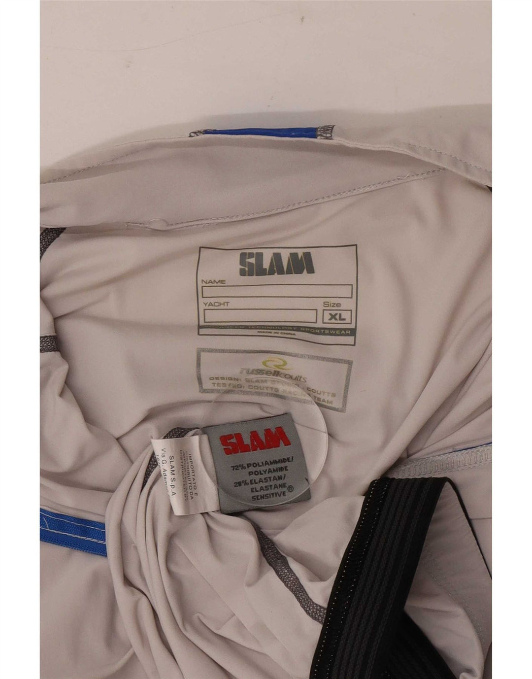Slam muški pulover s izrezom i gornjim dijelom trenirke XL sivi poliamid u blokovima boja