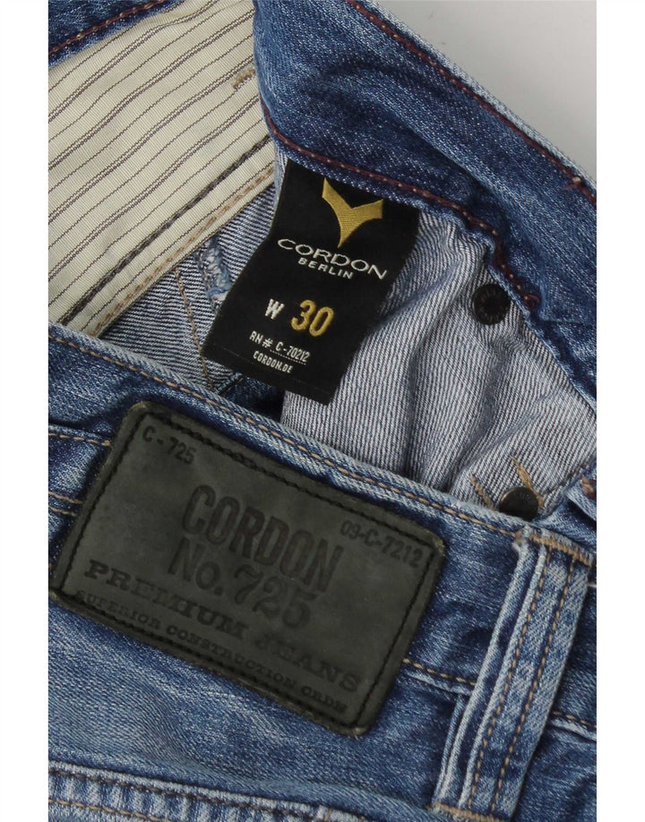 Vintage muške kargo traper hlače W30 srednje plavi pamuk