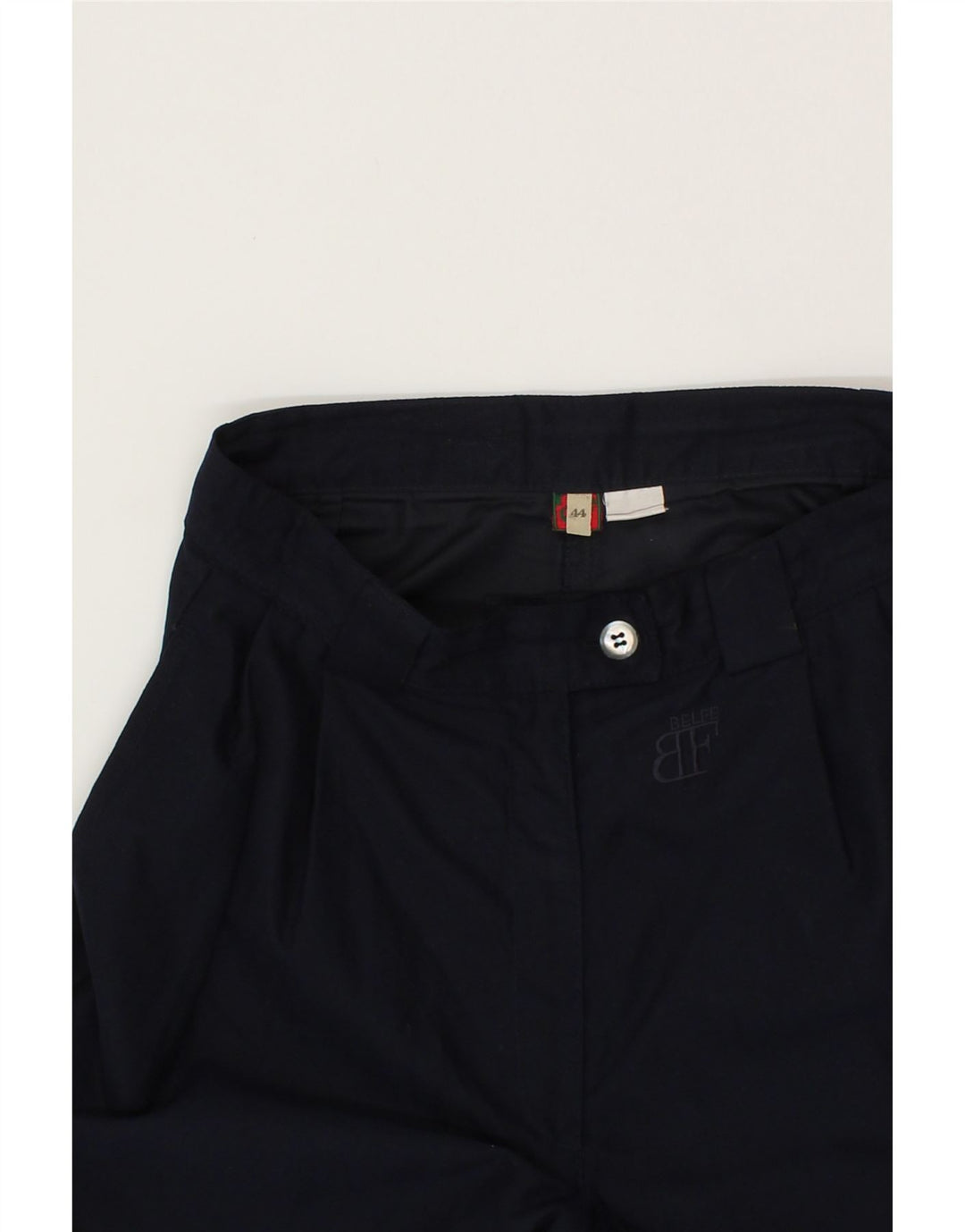 BELFE Womens Pegged Casual Shorts IT 44 Medium W32  Navy Blue Cotton Vintage Belfe and Second-Hand Belfe from Messina Hembry 