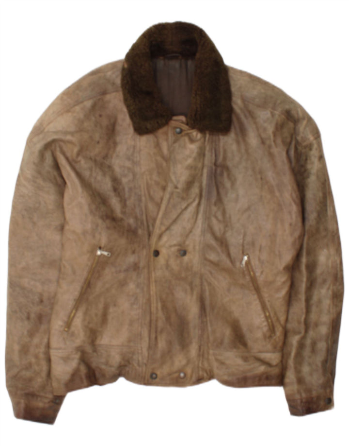 Vintage muška kožna jakna IT 50 Large Brown Leather