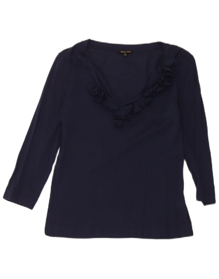 Ženska majica s 3/4 rukavima Massimo Dutti UK 12 Srednje tamnoplava
