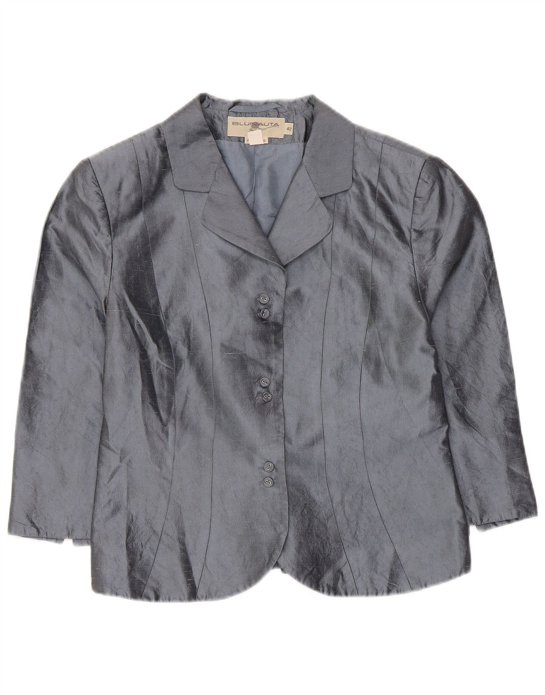 Blunauta ženski kratki sako sa 6 gumba IT 42 Srednje siva svila