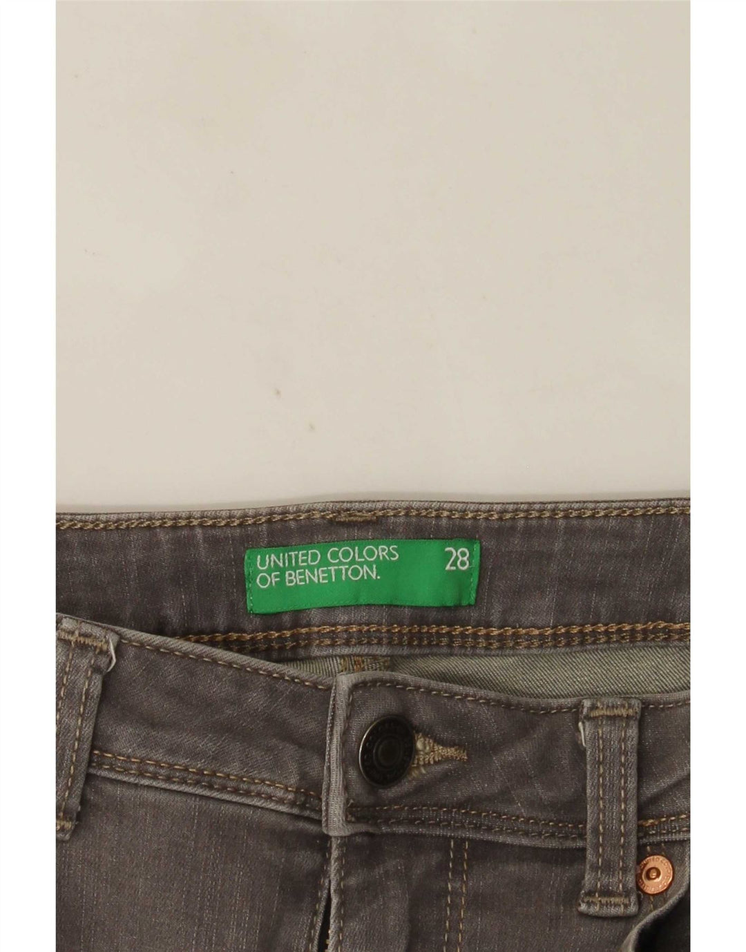 Benetton ženske uske traperice s čizmama W28 L33 sive