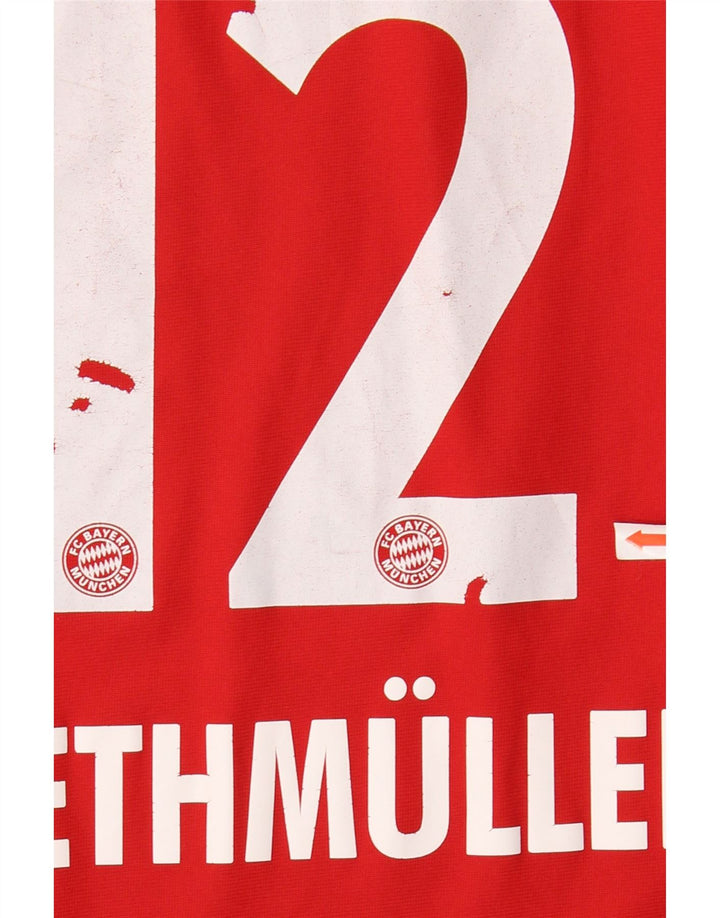 ADIDAS Boys FC Bayern Munchen majica kratkih rukava 15-16 godina s crvenim prugama