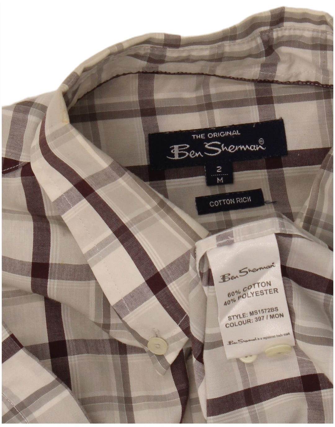 Ben Sherman muška košulja kratkih rukava, pamuk srednje sive kare