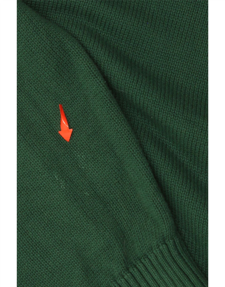 SUPERDRY muški pulover s izrezom s patentnim zatvaračem 2XL, zeleni pamuk