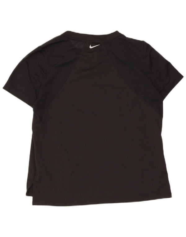 Nike Ženska majica kratkih rukava UK 12 Srednji crni poliester