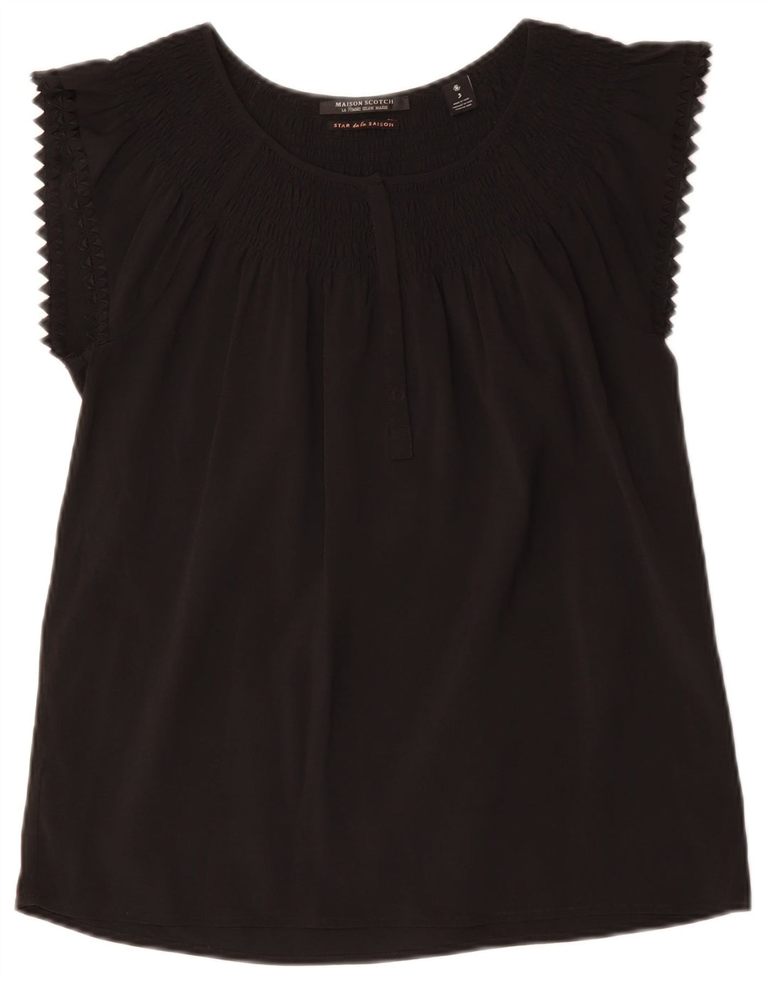 MAISON SCOTCH Top ženske bluze UK 14 srednje crni poliester