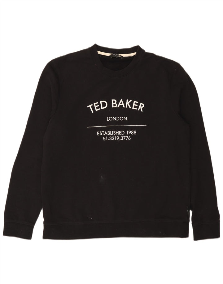 Ted Baker Muška trenirka s grafičkim motivima, veliki crni pamuk, veličina 4