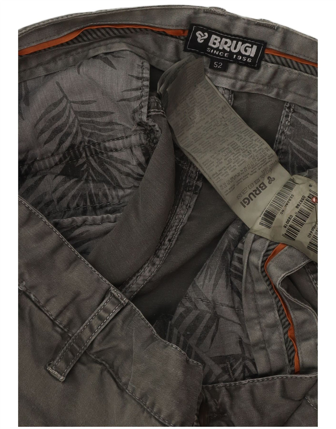 Brugi muške kargo kratke hlače IT 52 XL W32 sivi pamuk