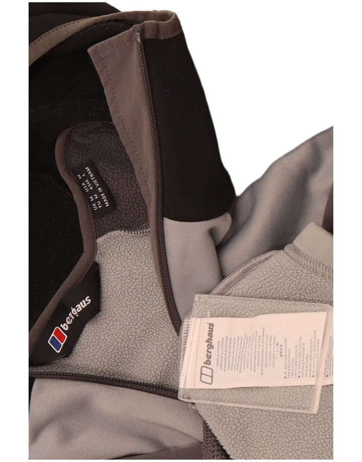 Berghaus muški pulover s kapuljačom na patentni zatvarač srednje sive boje od poliestera