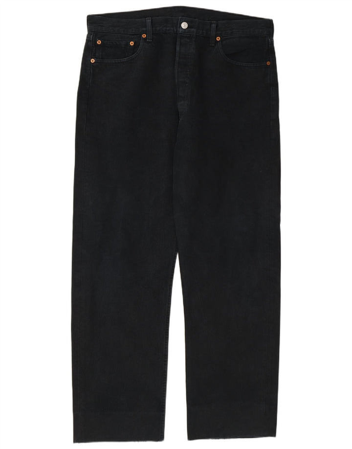 Levi's muške ravne traperice W38 L31 crni pamuk