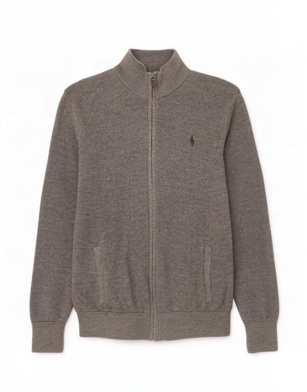 Polo Ralph Lauren muški kardigan pulover od velike sive merino vune