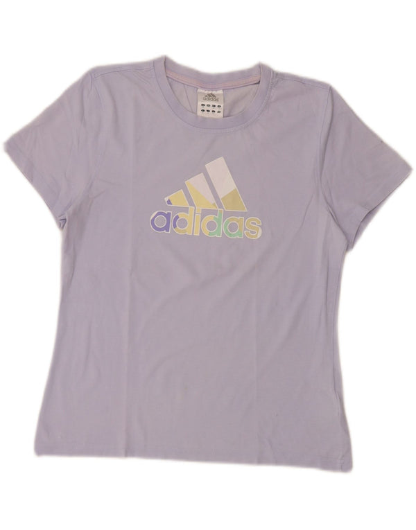 Adidas ženska majica kratkih rukava s grafičkim motivima UK 16 Large Purple Cotton