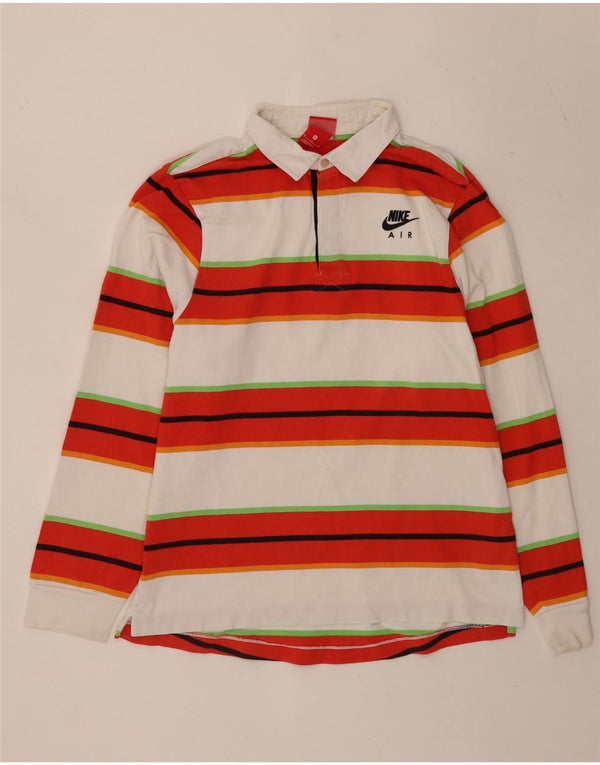 Nike muška ragbi polo majica dugih rukava srednje raznobojna pamučna prugasta majica