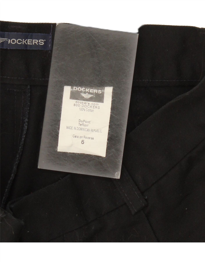 DOCKERS Womens Chino Shorts US 6 Medium W30 Black Cotton Vintage Dockers and Second-Hand Dockers from Messina Hembry 