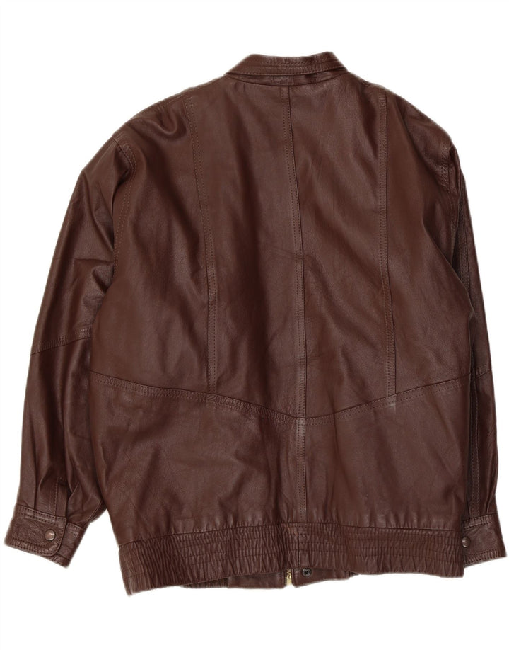 Vintage muška kožna jakna UK 42 XL smeđa
