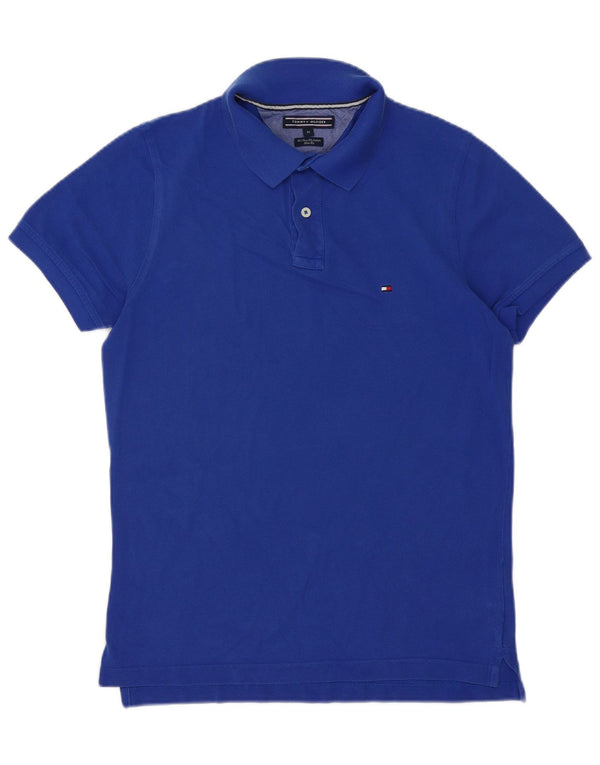 Tommy Hilfiger muška pripijena polo majica srednje plave boje pamuka