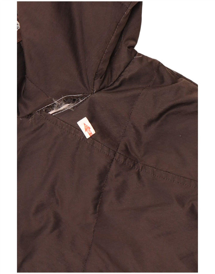 Refrigue ženska prevelika podstavljena jakna s kapuljačom UK 6 XS smeđi poliester