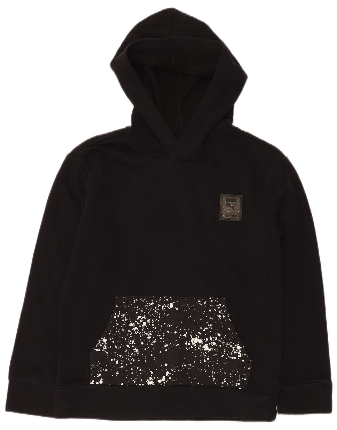 PUMA Boys Graphic Hoodie Džemper 10-11 godina srednje crna na točkice