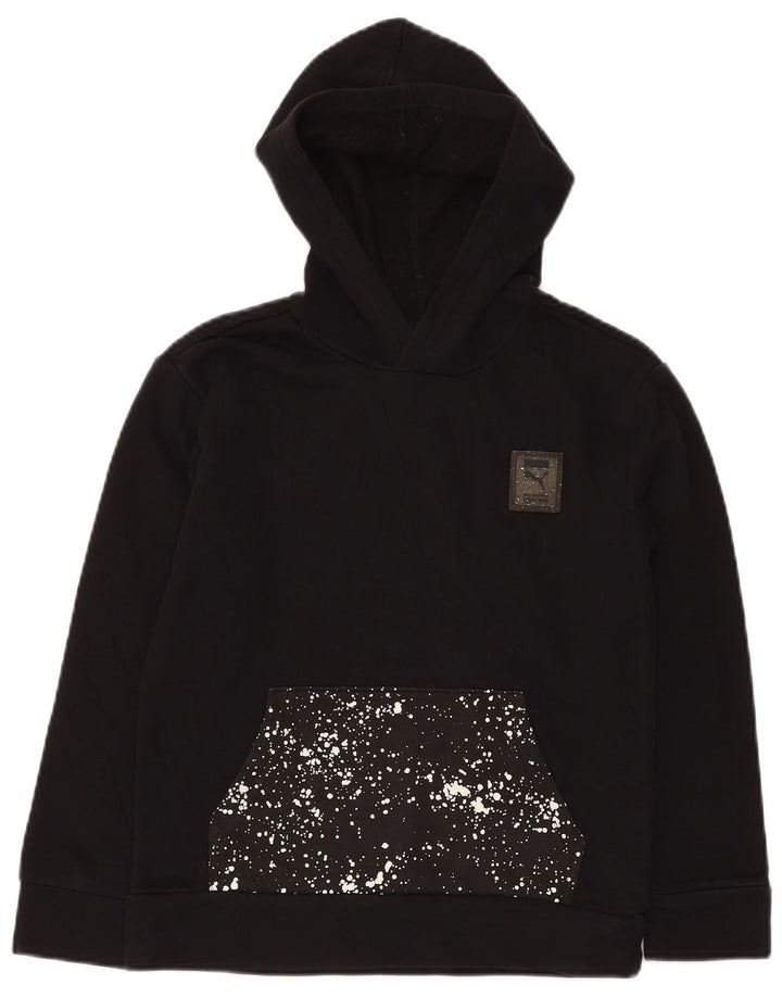 PUMA Boys Graphic Hoodie Džemper 10-11 godina srednje crna na točkice