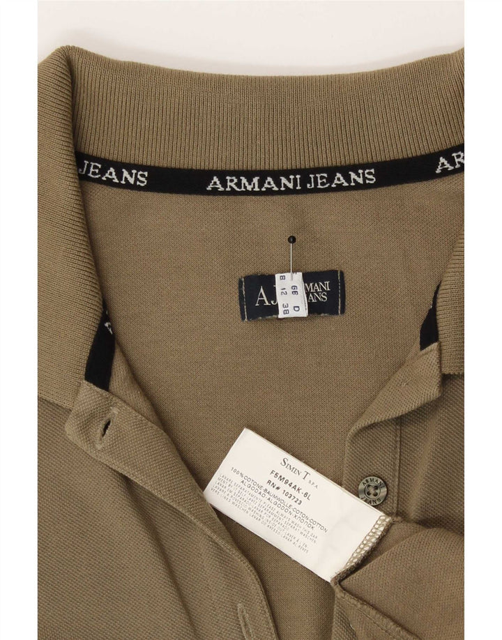 Armani ženska polo majica UK 12 Srednji kaki pamuk