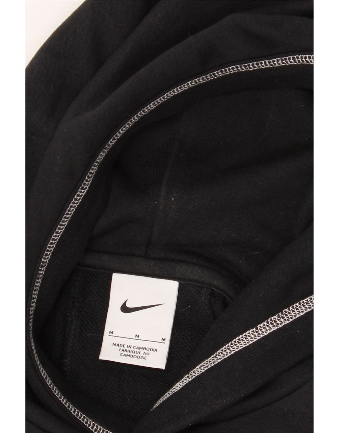 NIKE Mens Graphic Hoodie Jumper Medium Black Cotton Vintage Nike and Second-Hand Nike from Messina Hembry 