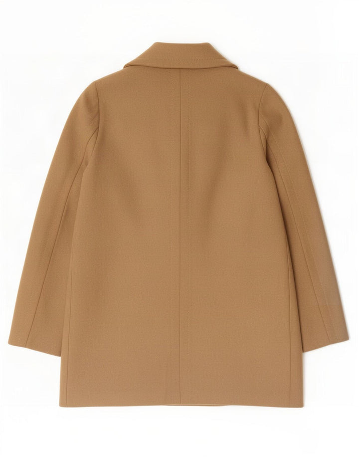 Topshop ženski preveliki kaput s dvorednim kopčanjem UK 8 Small Beige Wool