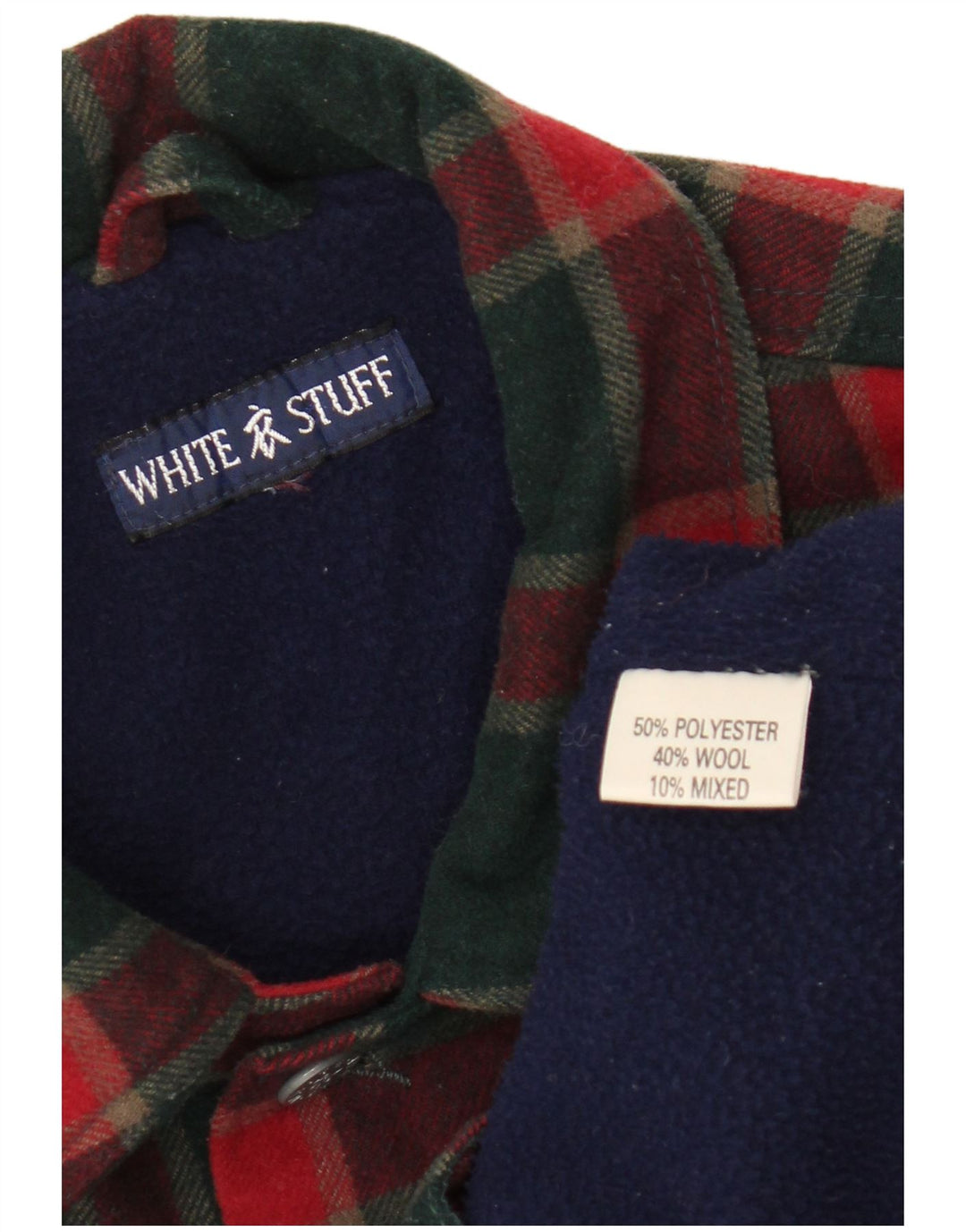 WHITE STUFF Muška bombaška jakna UK 38 Srednji crveni karirani poliester