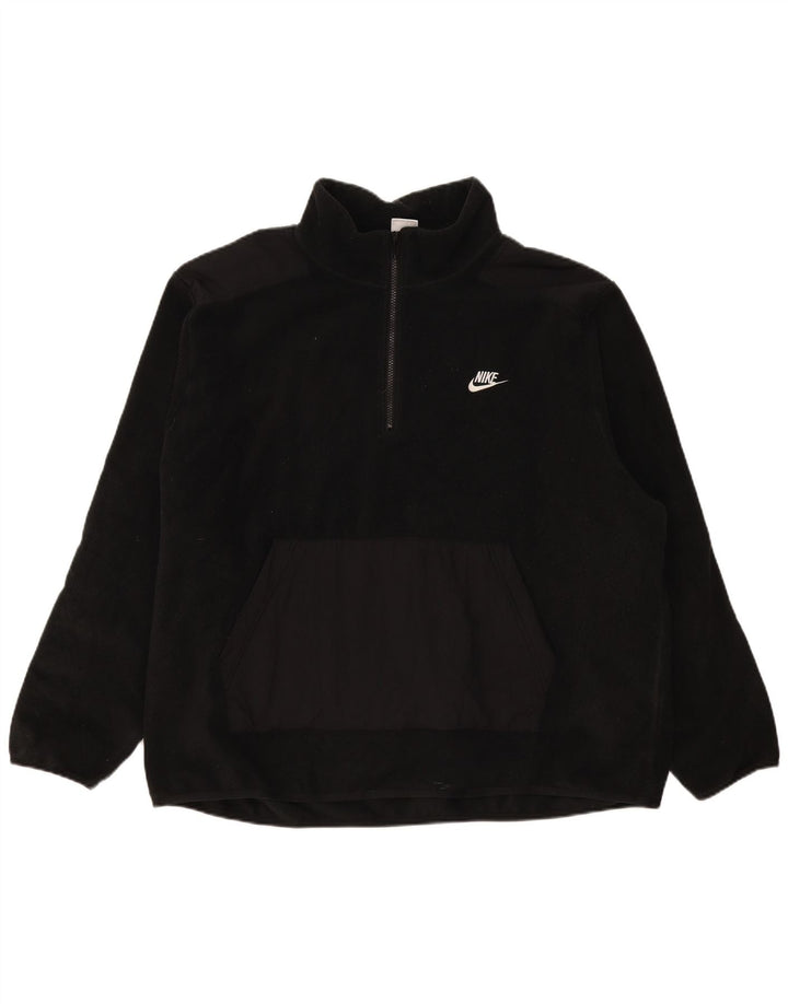 Nike Muški džemper od flisa s patentnim izrezom 2XL crni