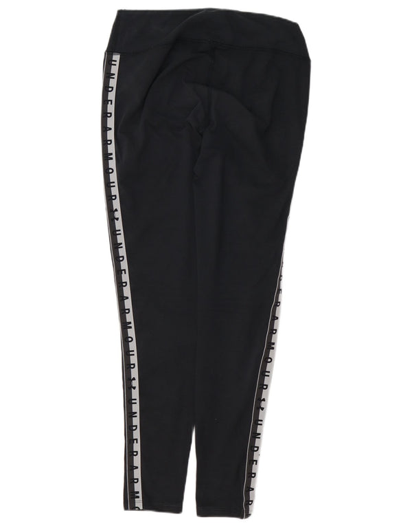 UNDER ARMOUR Ženske Heat Gear Leggings UK 12 Srednje crne boje