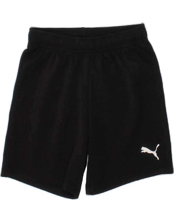PUMA Boys Sport Shorts 9-10 Years  Black Polyester Vintage Puma and Second-Hand Puma from Messina Hembry 