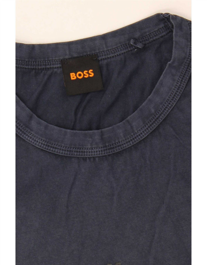 Hugo Boss muška majica kratkih rukava srednje tamnoplavi pamuk