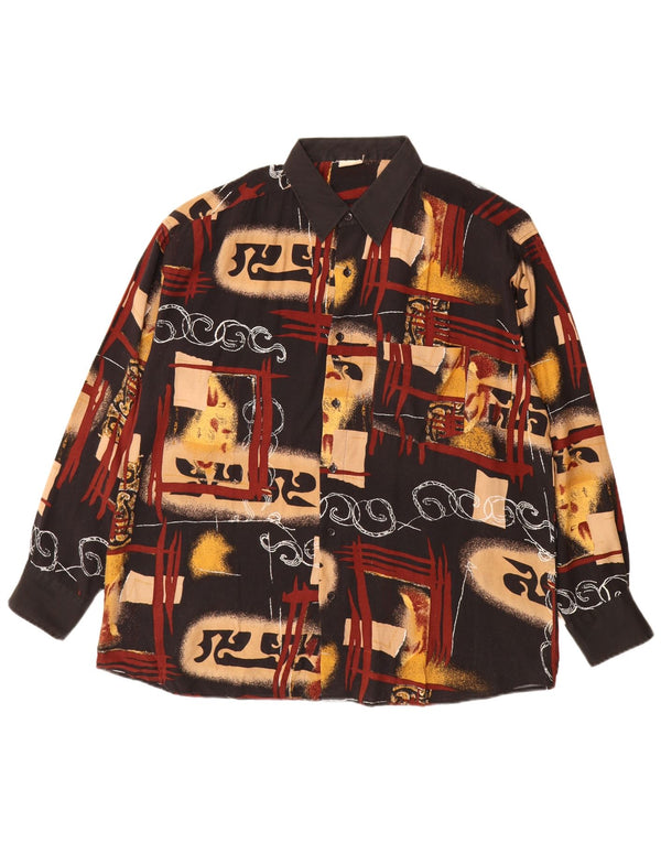 VINTAGE muška košulja s apstraktnim uzorkom XL višebojna