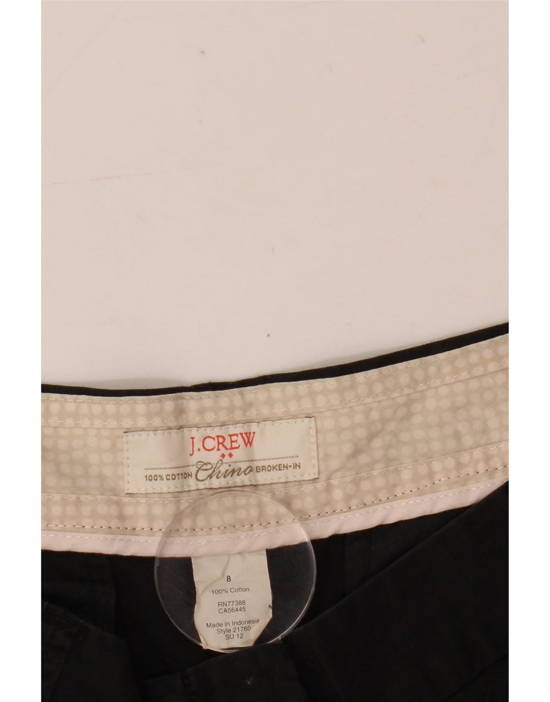 J. Crew Ženske Broken In Chino kratke hlače US 8 srednje W30 crni pamuk