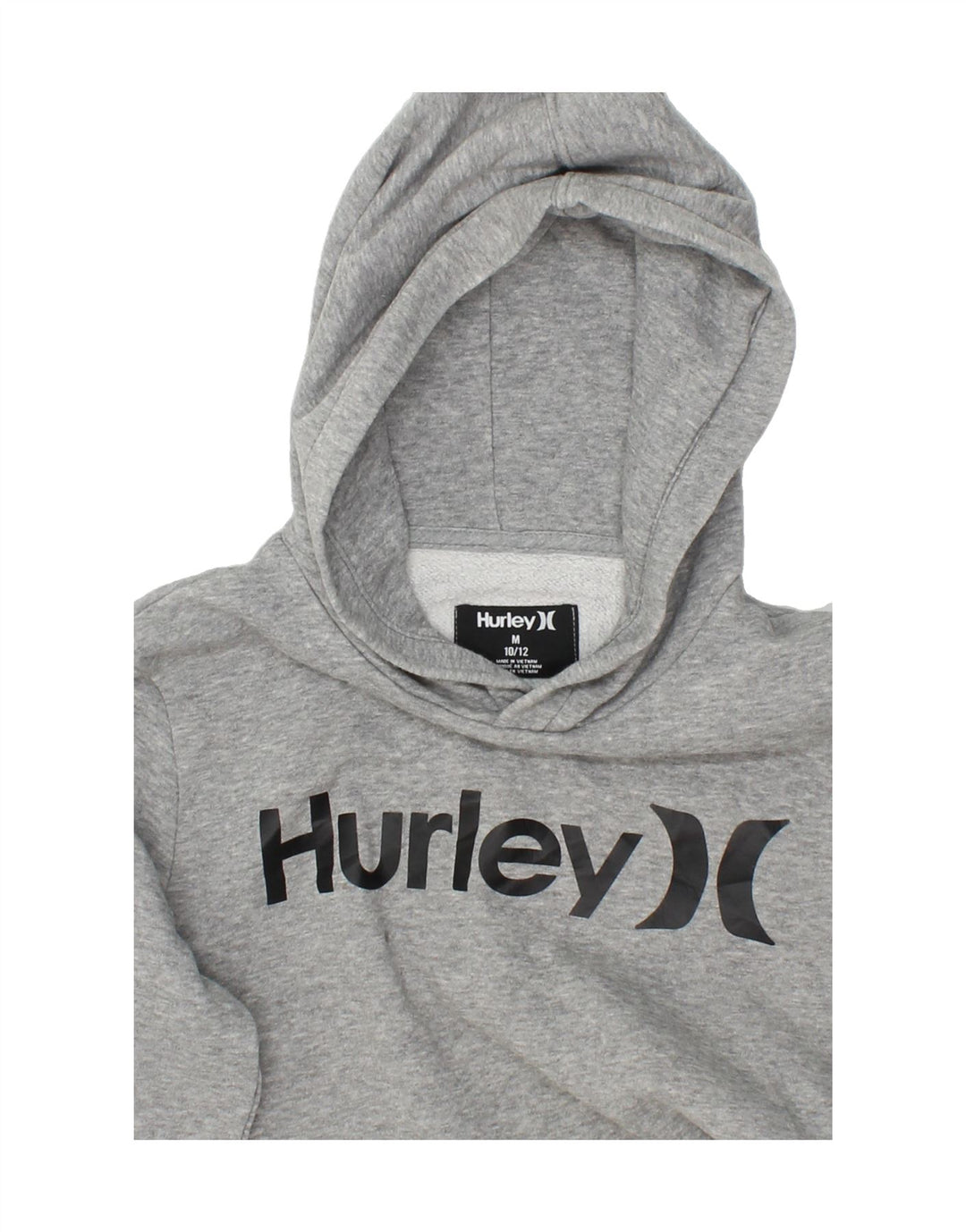 HURLEY Boys Graphic Hoodie Jumper 10-11 Years Medium  Grey Vintage Hurley and Second-Hand Hurley from Messina Hembry 
