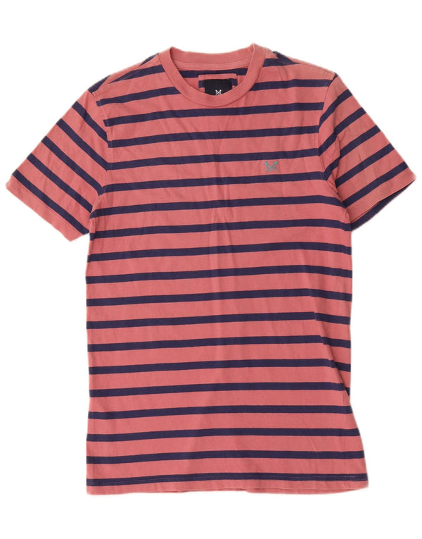Crew Clothing Muška majica kratkih rukava Mala pamučna ružičasta prugasta majica