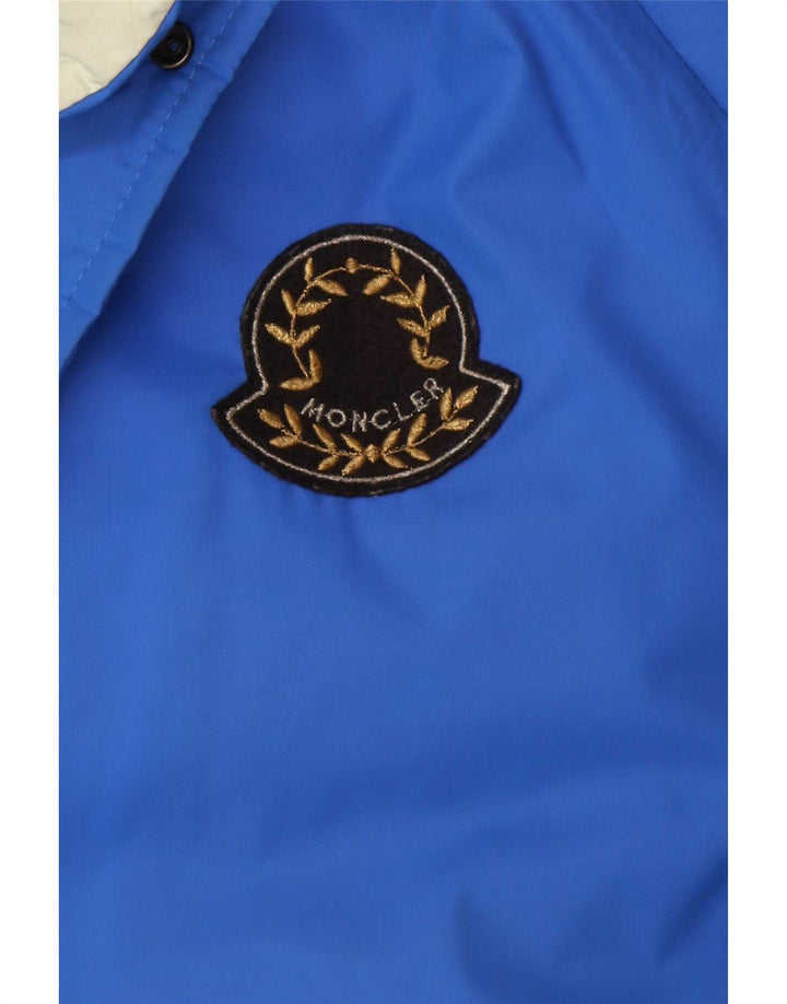 Moncler muška podstavljena jakna s kapuljačom, velika plava poliamidna veličina 3