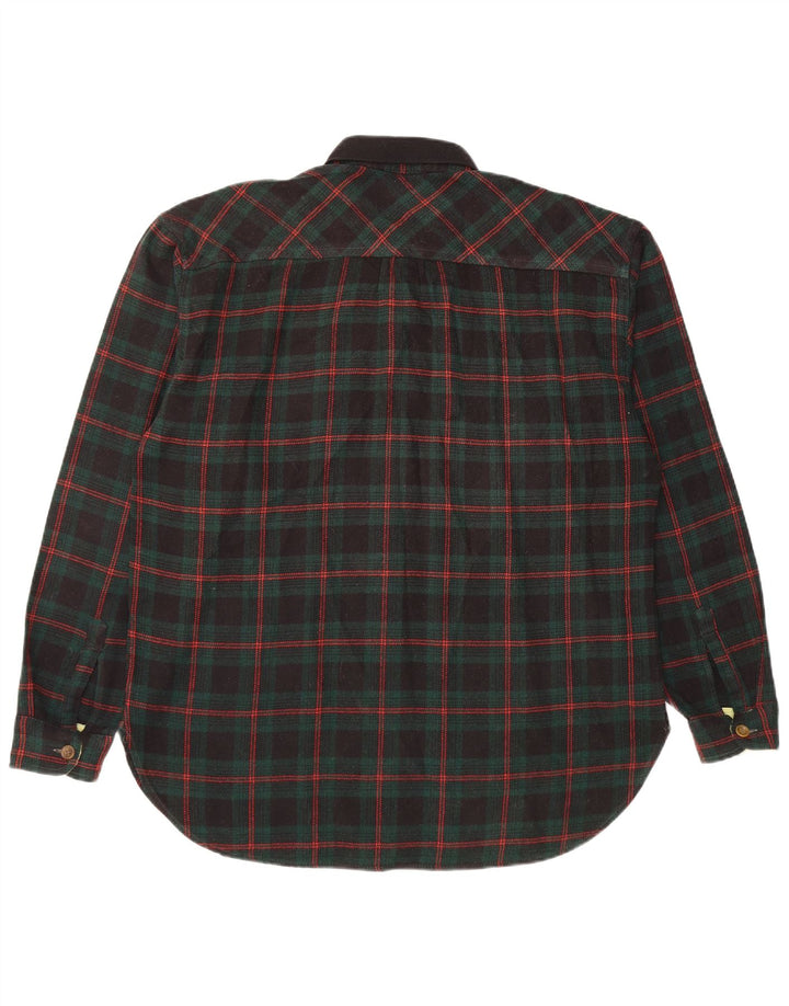 Casucci muška flanelska košulja, veliki zeleni karirani poliakril