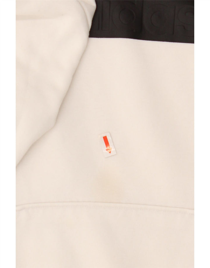 Adidas Ženska majica s kapuljačom s kapuljačom UK 8/10 Mali bijeli poliester