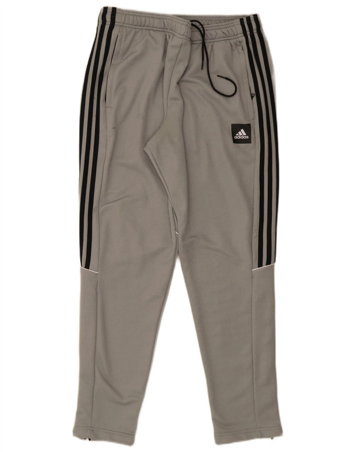 Adidas muške Aeroready hlače za trenirku, velike sive poliesterske hlače
