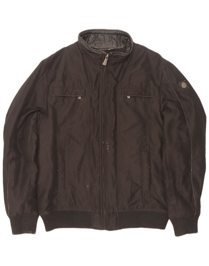 Trussardi muška podstavljena bomber jakna IT 52 XL crni poliester