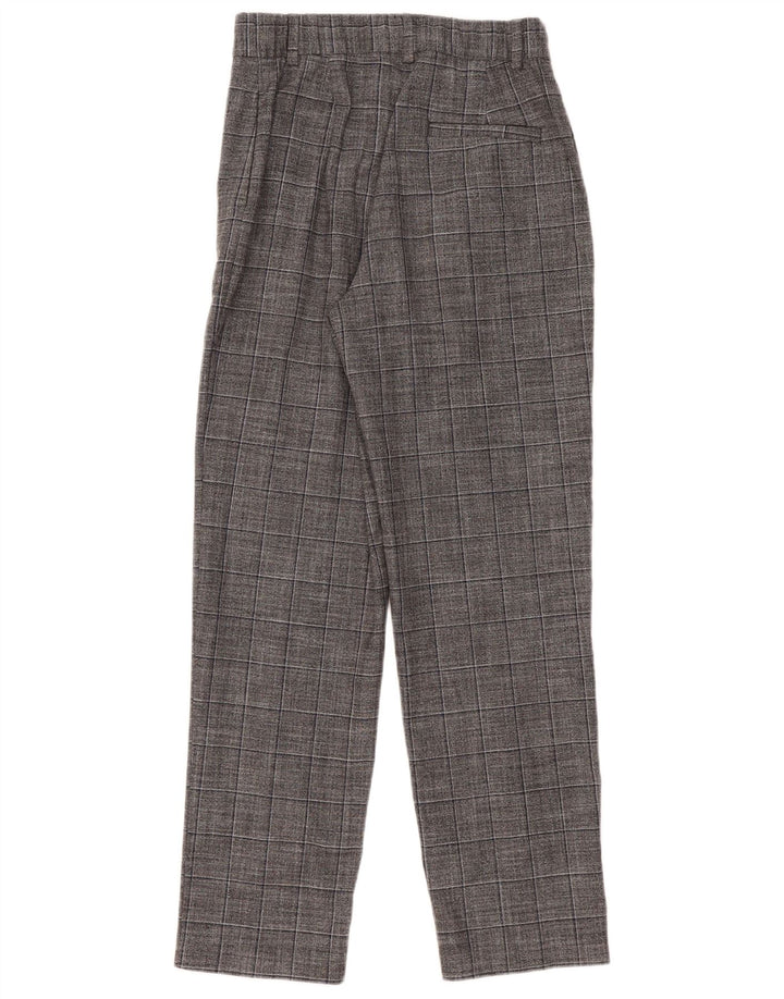Marks & Spencer ženske chino hlače UK 12 Srednje W30 L30 Sivi karirani