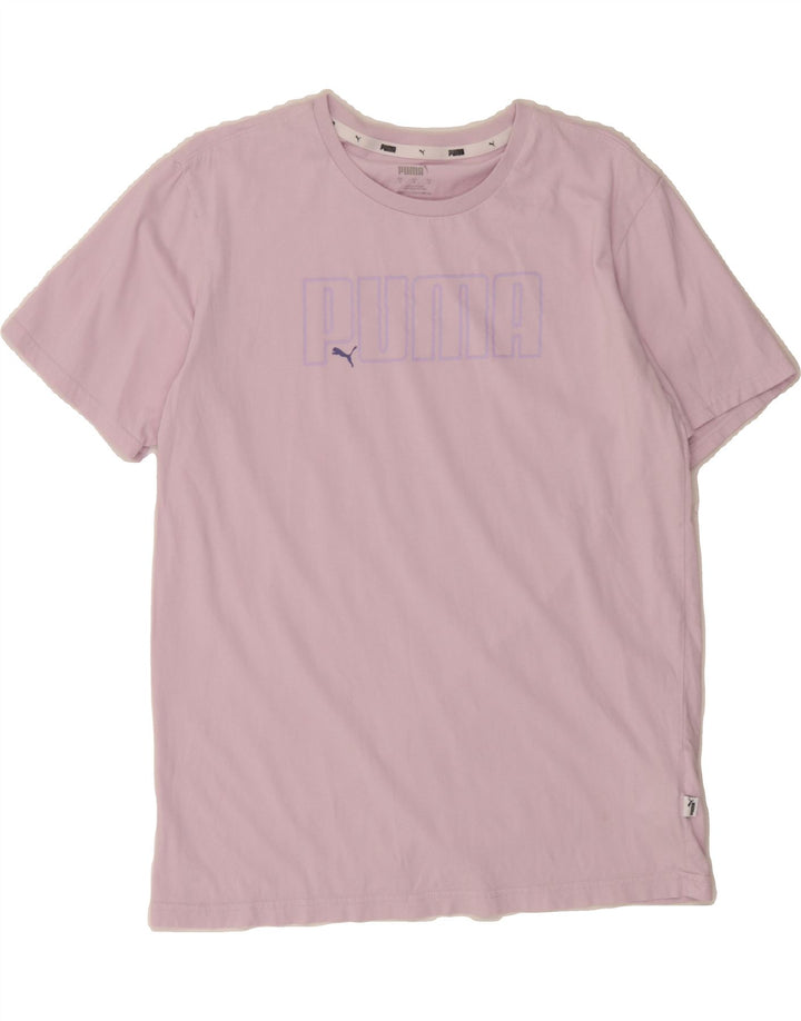 PUMA Mens Graphic T-Shirt Top Small Pink Cotton Vintage Puma and Second-Hand Puma from Messina Hembry 