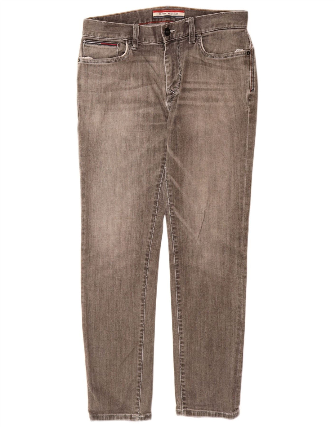 Tommy Hilfiger Muške uske traperice W30 L30 Sivi pamuk