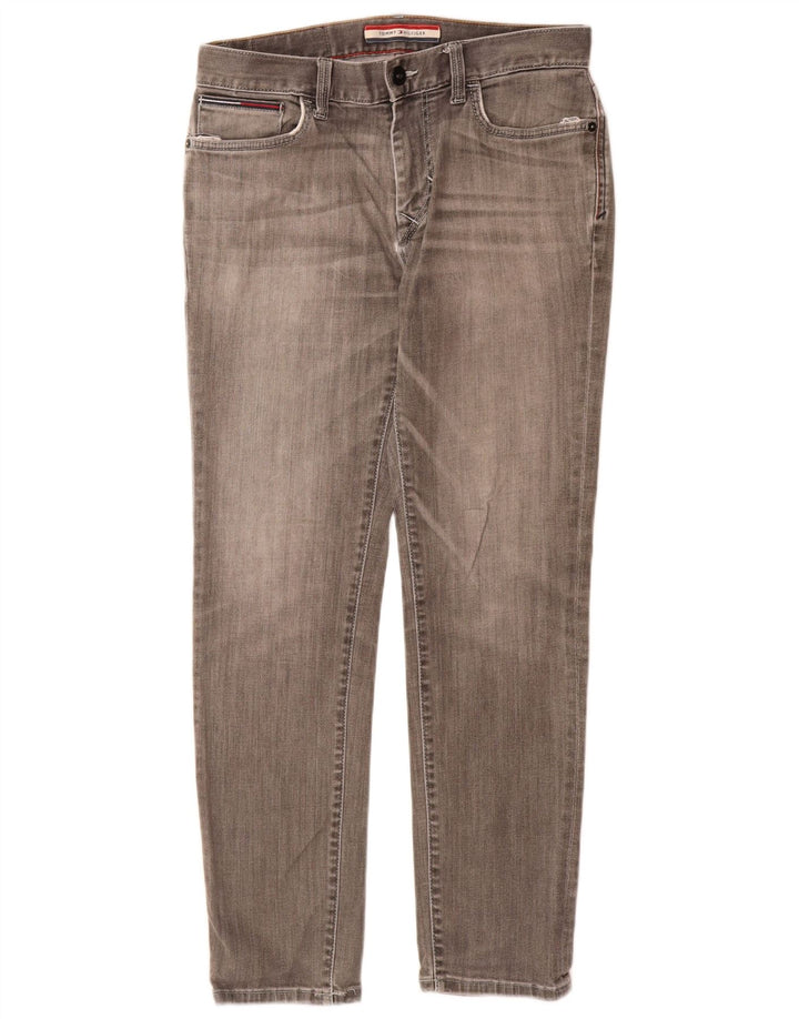 Tommy Hilfiger Muške uske traperice W30 L30 Sivi pamuk