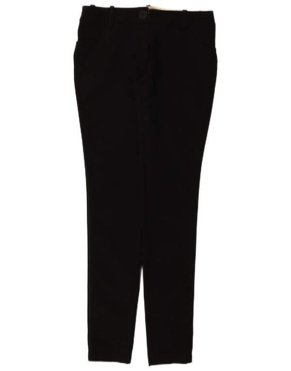 Elisabetta Franchi Ženske uske ležerne hlače EU 42 Large W32 L33 Crne
